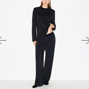 SKIMS BLACK BOYFRIEND LOOSE PANTS